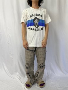 画像2: 【SALE】 Freddy Krueger "ULTRAS MARSEILLE"  パロディプリントTシャツ M (2)