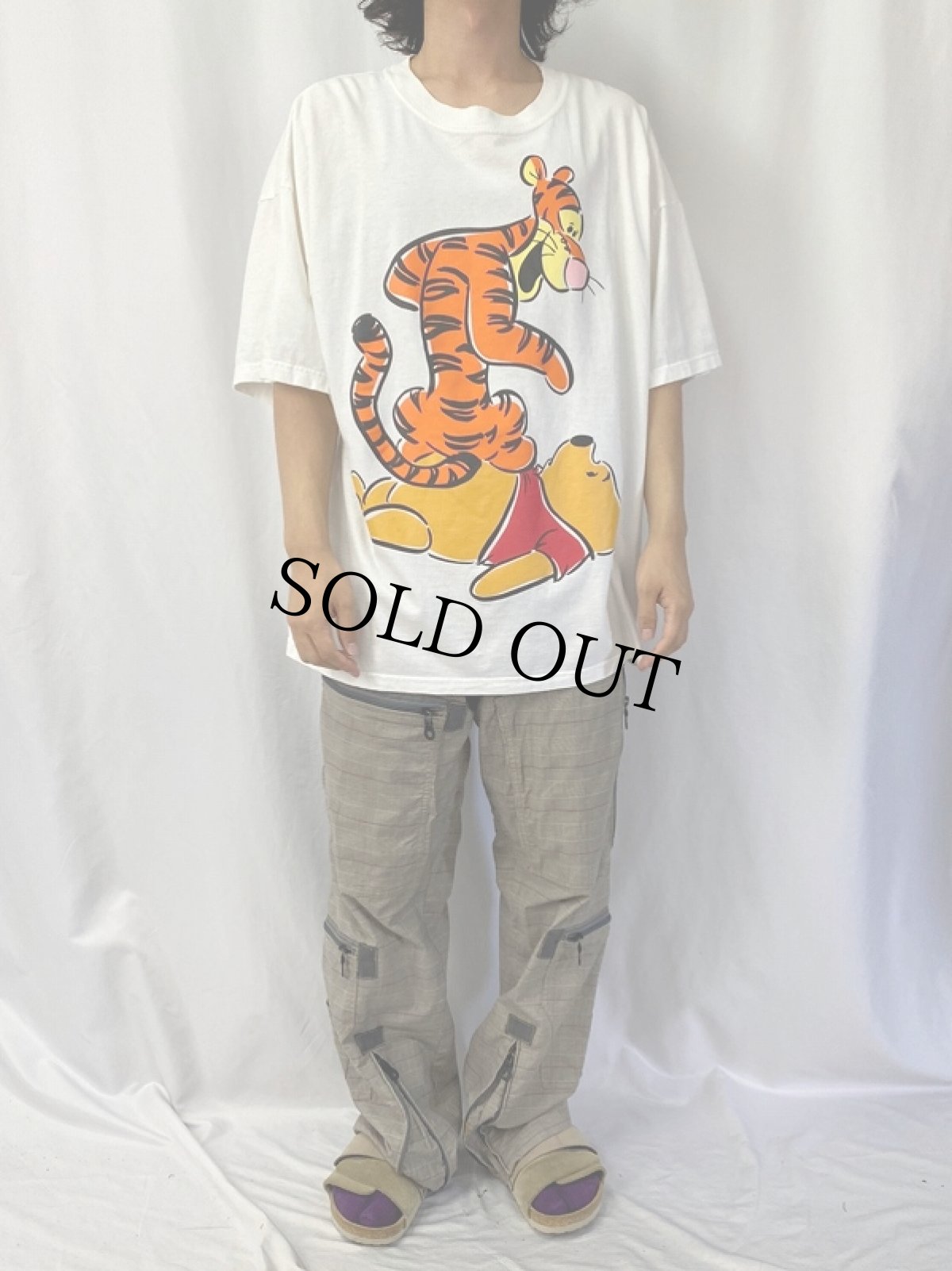 画像2: 90's〜 Disney くまのプーさん "have you Bounced a friend lately?" キャラクタープリントTシャツ (2)