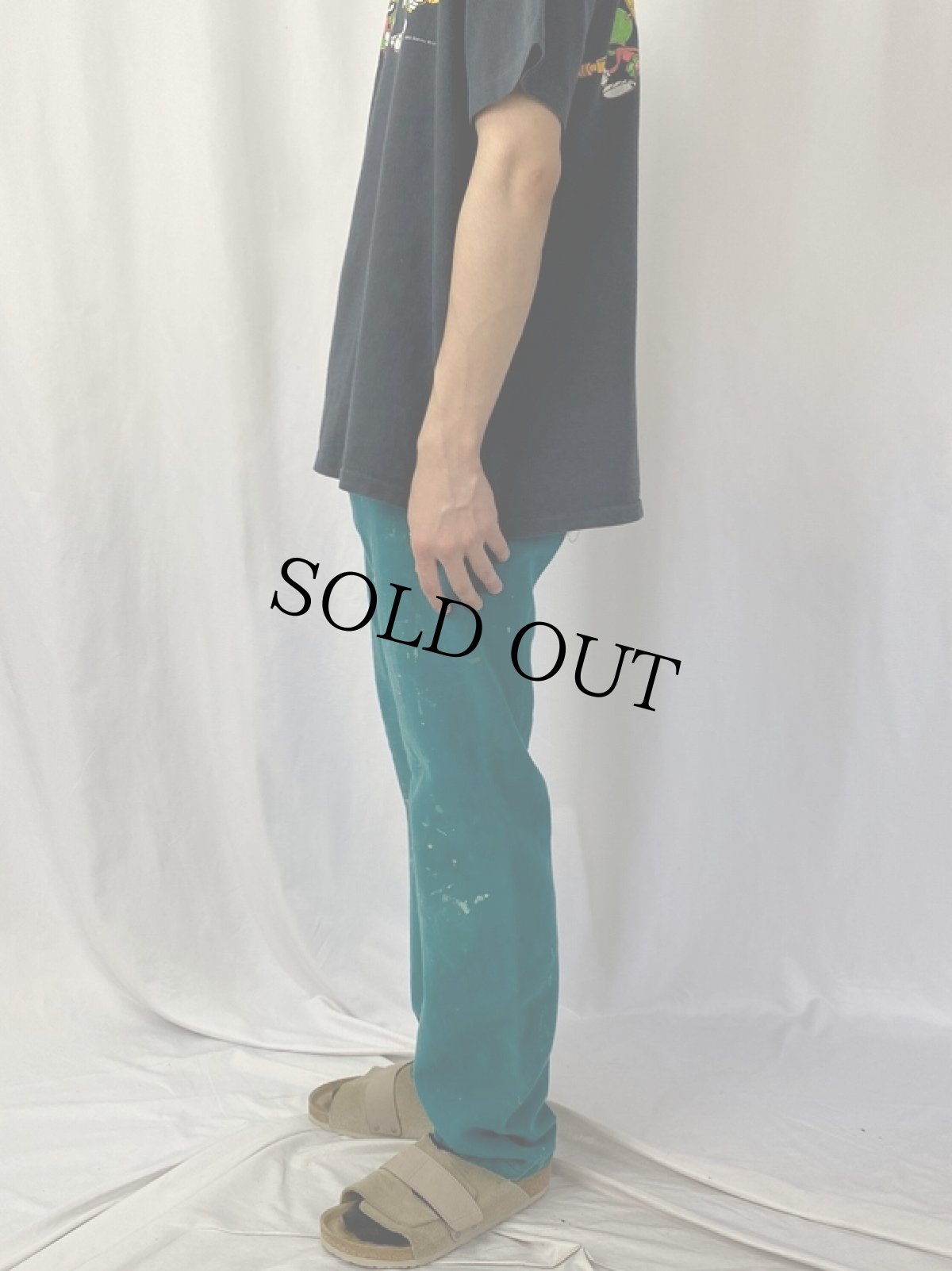 画像3: 80's Champion×LANDS' END REVERSE WEAVE TYPE USA製 ペンキペイント 無地スウェットパンツ M (3)