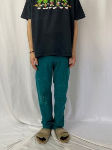 画像2: 80's Champion×LANDS' END REVERSE WEAVE TYPE USA製 ペンキペイント 無地スウェットパンツ M (2)