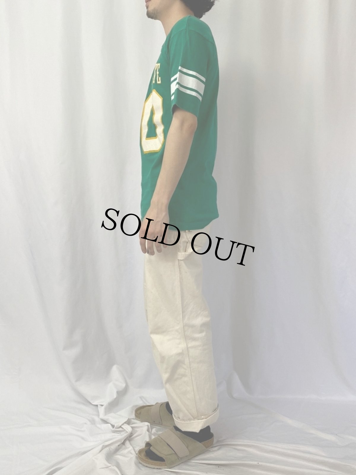 画像3: 80's Champion トリコタグ USA製 "MICHIGAN STATE 00" フットボールTシャツ L (3)