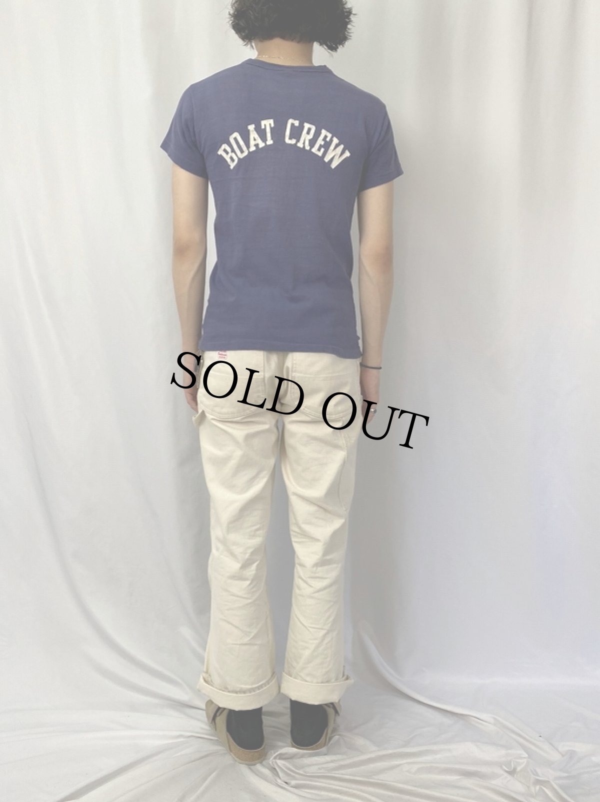 画像5: 50's Russell Southern USA製 "BOAT CREW" プリントTシャツ M (5)