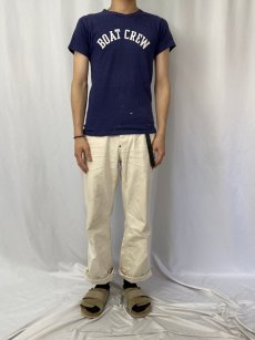 画像2: 50's Russell Southern USA製 "BOAT CREW" プリントTシャツ M (2)