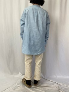 画像4: 【SALE】  POLO Ralph Lauren "POSTBOY" バンドカラーシャンブレーシャツ XXL (4)
