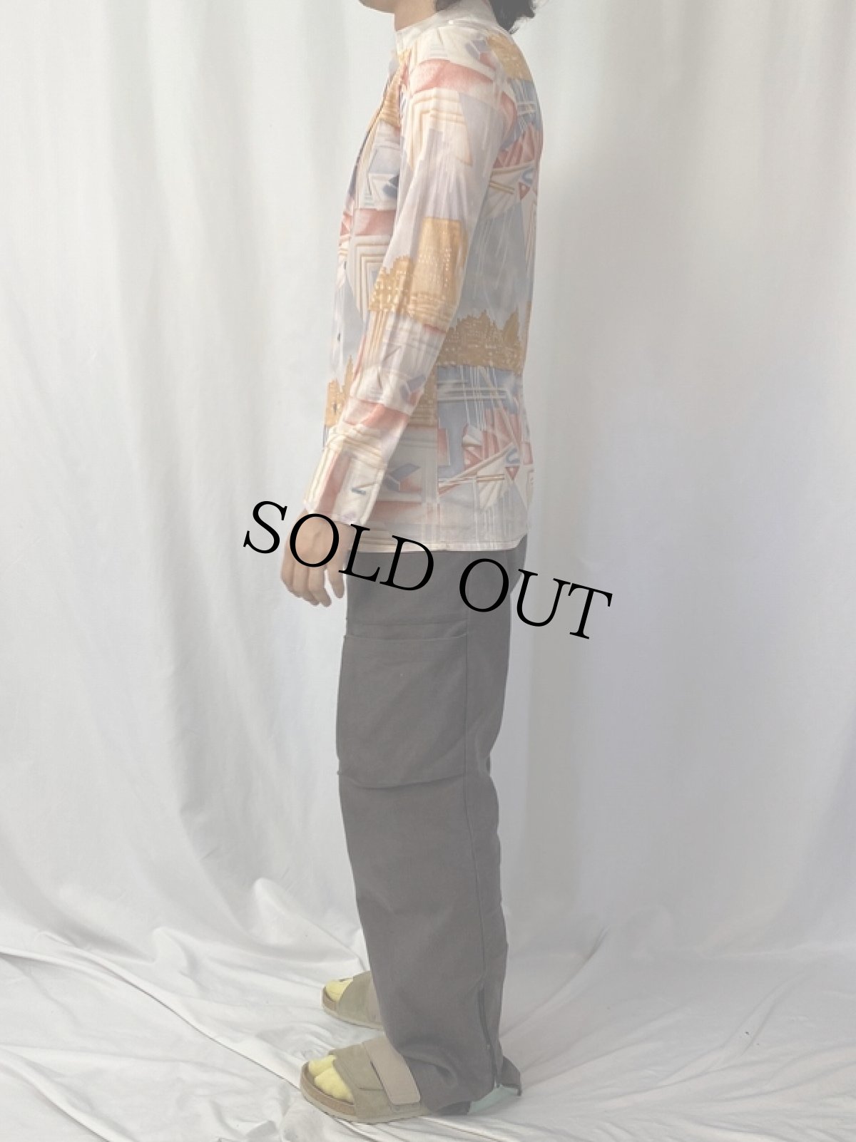 画像3: 70's Sutton 総柄シャツ S (3)