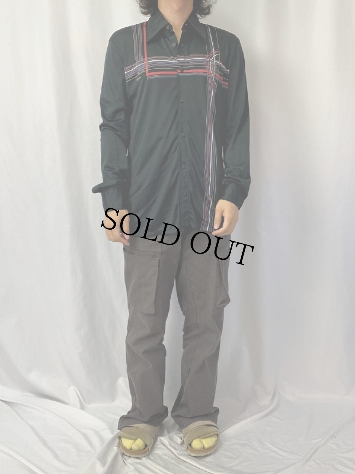 画像2: 70's Roland 総柄シャツ L (2)