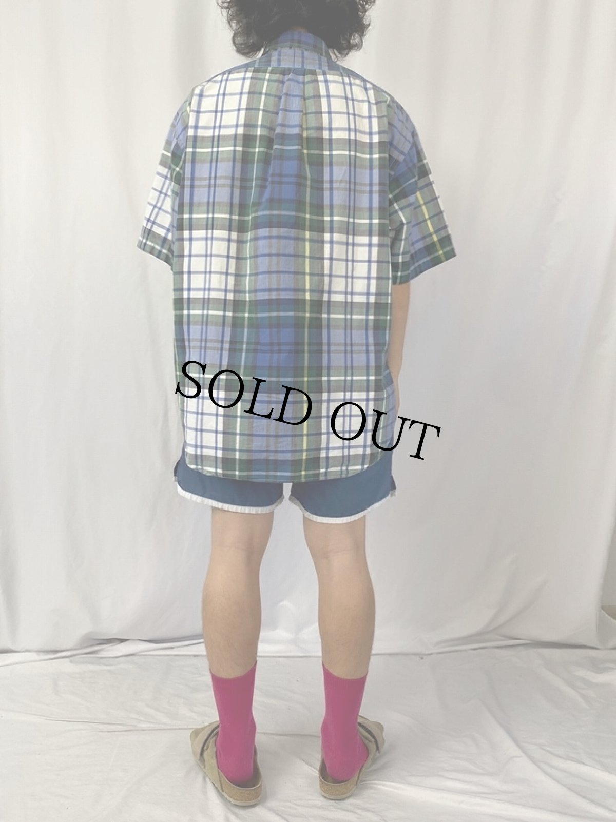 画像4: Ralph Lauren "BIG SHIRT" チェック柄 コットンボタンダウンシャツ L (4)