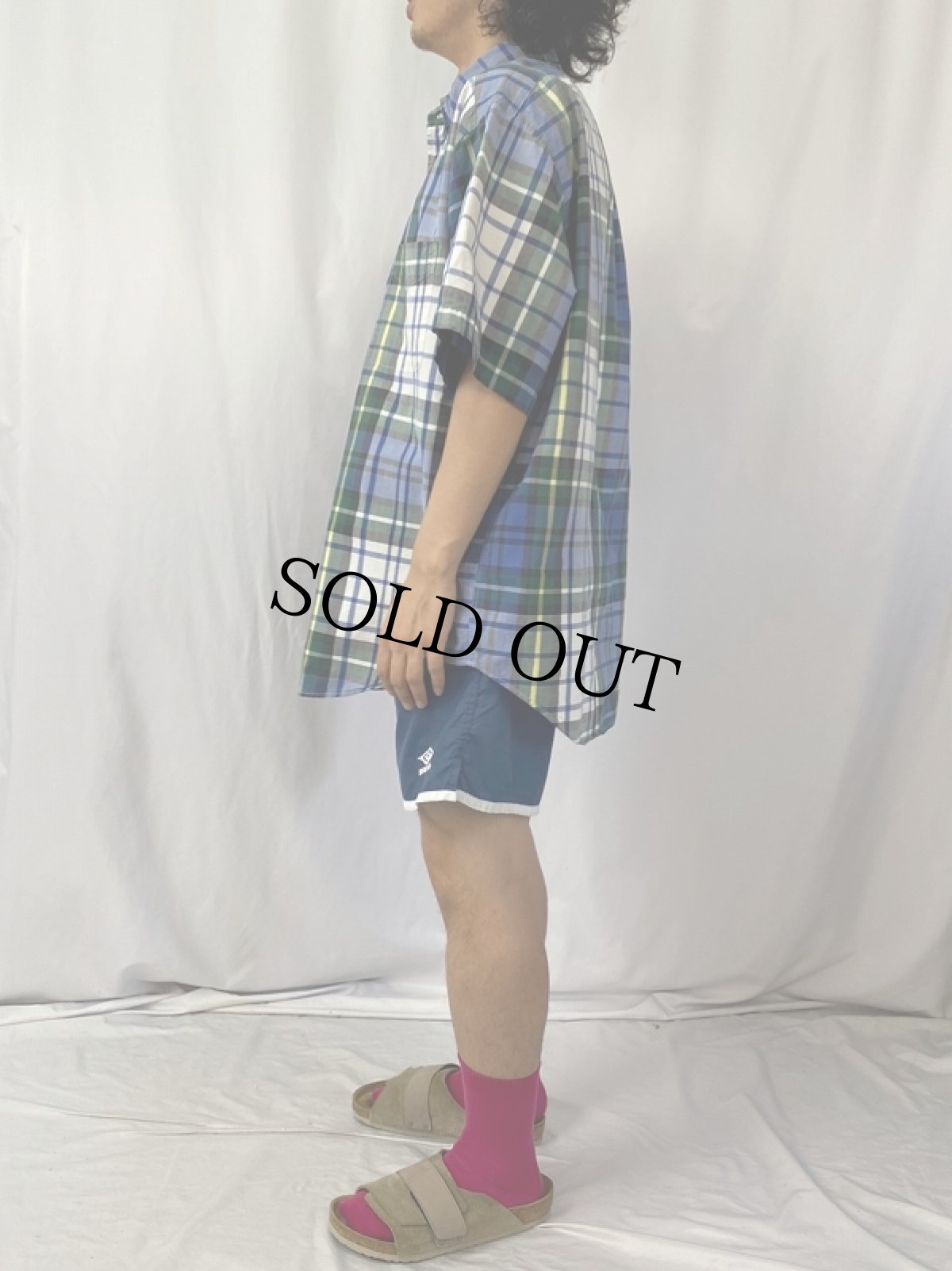 画像3: Ralph Lauren "BIG SHIRT" チェック柄 コットンボタンダウンシャツ L (3)