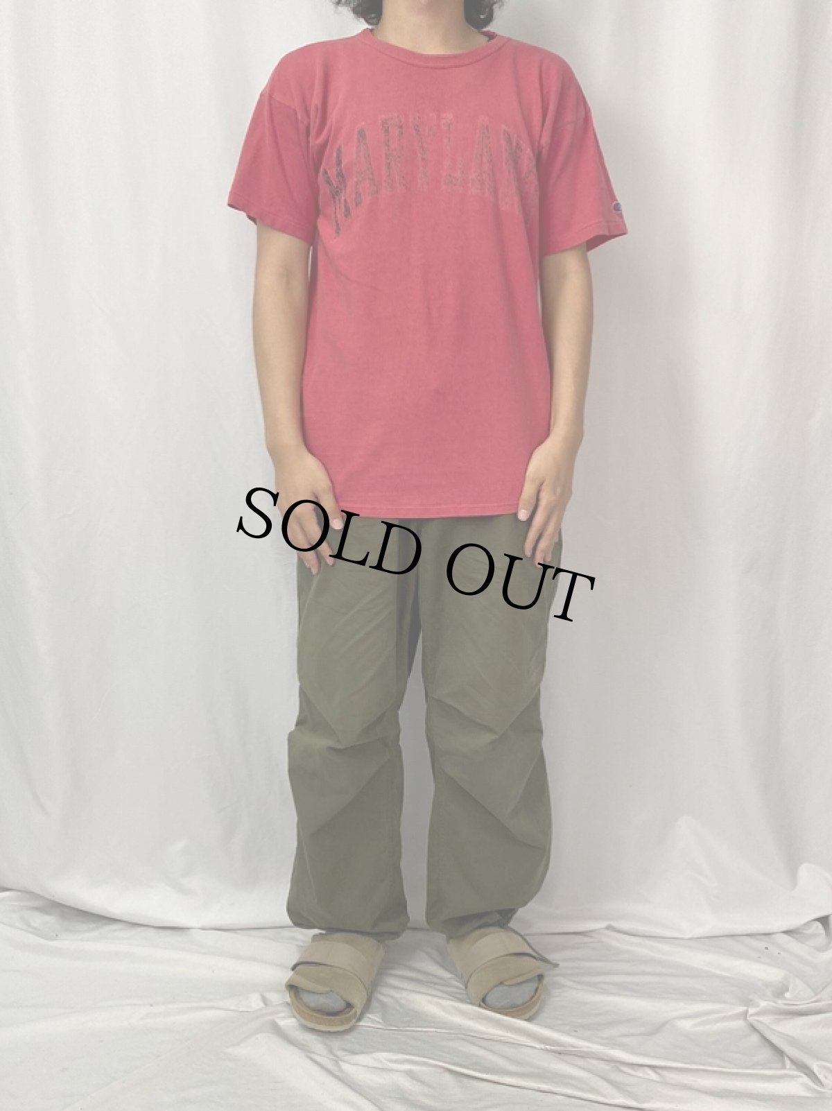 画像2: 80's Champion トリコタグ USA製 "MARYLAND" プリントTシャツ L (2)