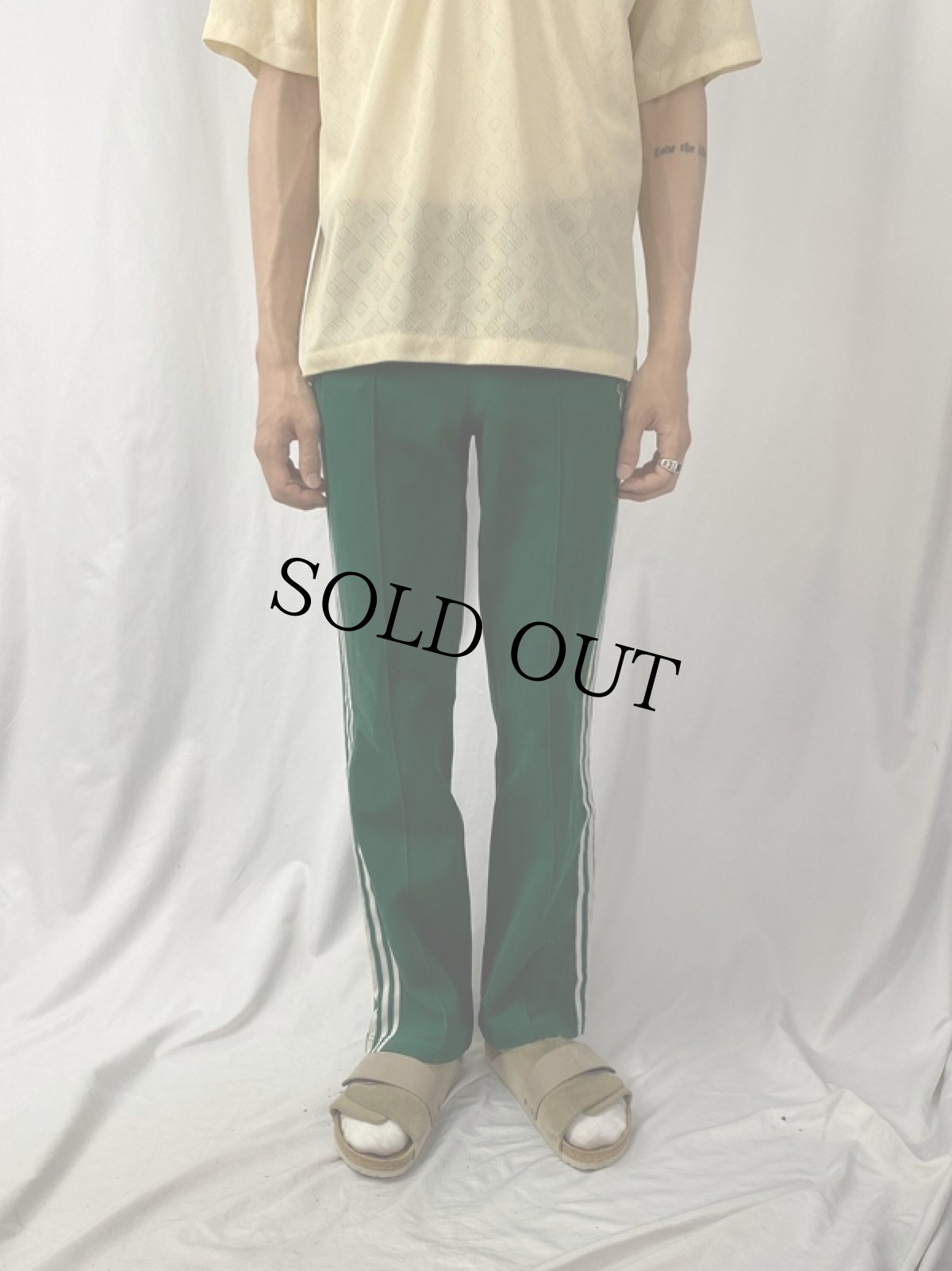 画像2: 70's〜 サイドライン トラックパンツ W29-35 (2)