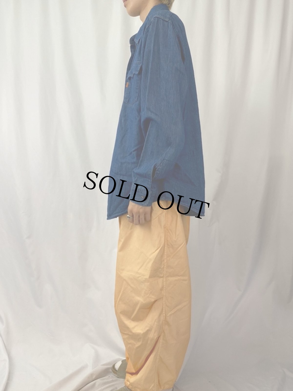 画像3: 80's Levi's 60665-1114 USA製 デニムシャツ XL (3)