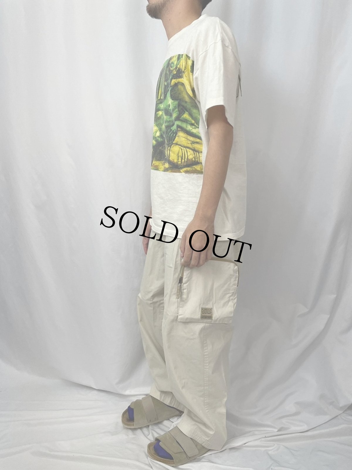 画像3: OLD NAVY デザインコットンカーゴパンツ W34-35 (3)