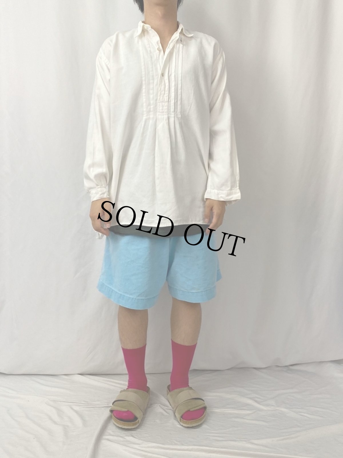 画像2: 〜40's コットンプリーツシャツ (2)