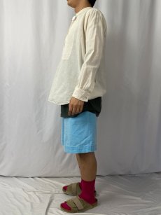 画像3: 【SALE】 40's "イカ胸×デタッチャブルカラー×マチ付き×織り柄" コットンドレスシャツ (3)