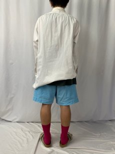 画像4: 【SALE】 40's "イカ胸×ダブルカフス×マチ付き×織り柄" コットンドレスシャツ (4)