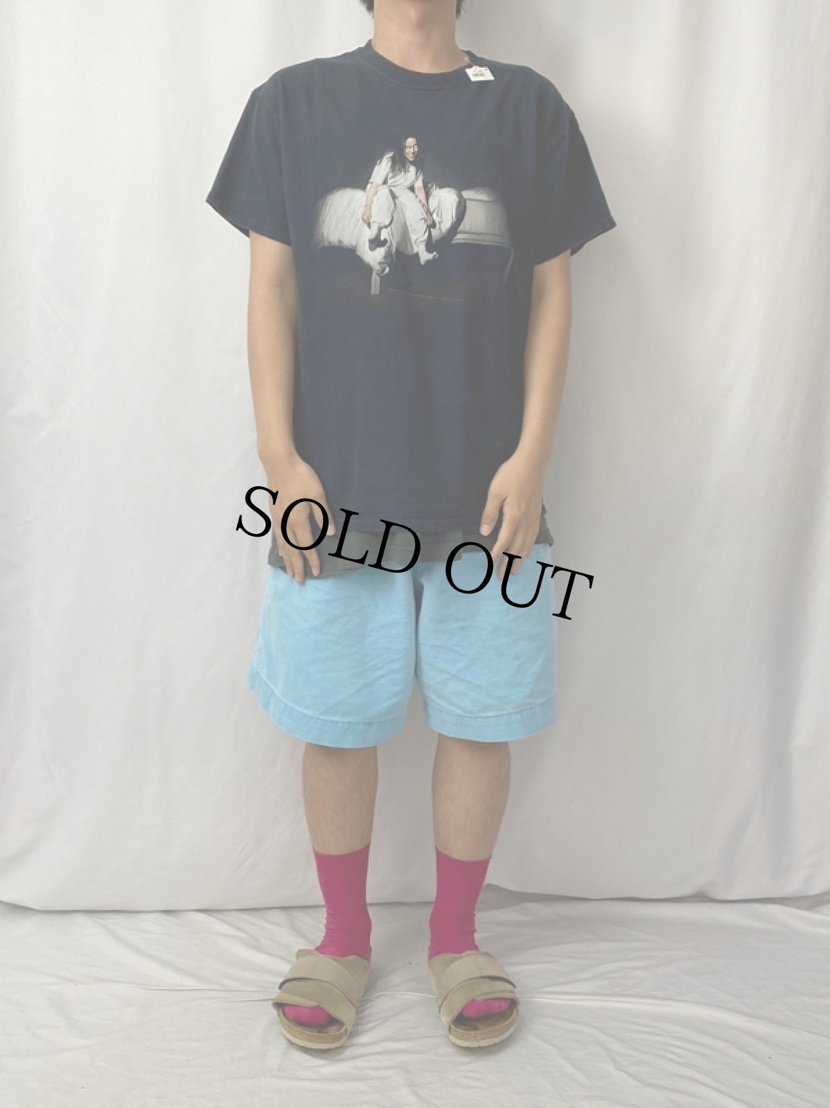 画像2: Billie Eilish "WORLD TOUR 2019" ミュージシャンツアーTシャツ L (2)