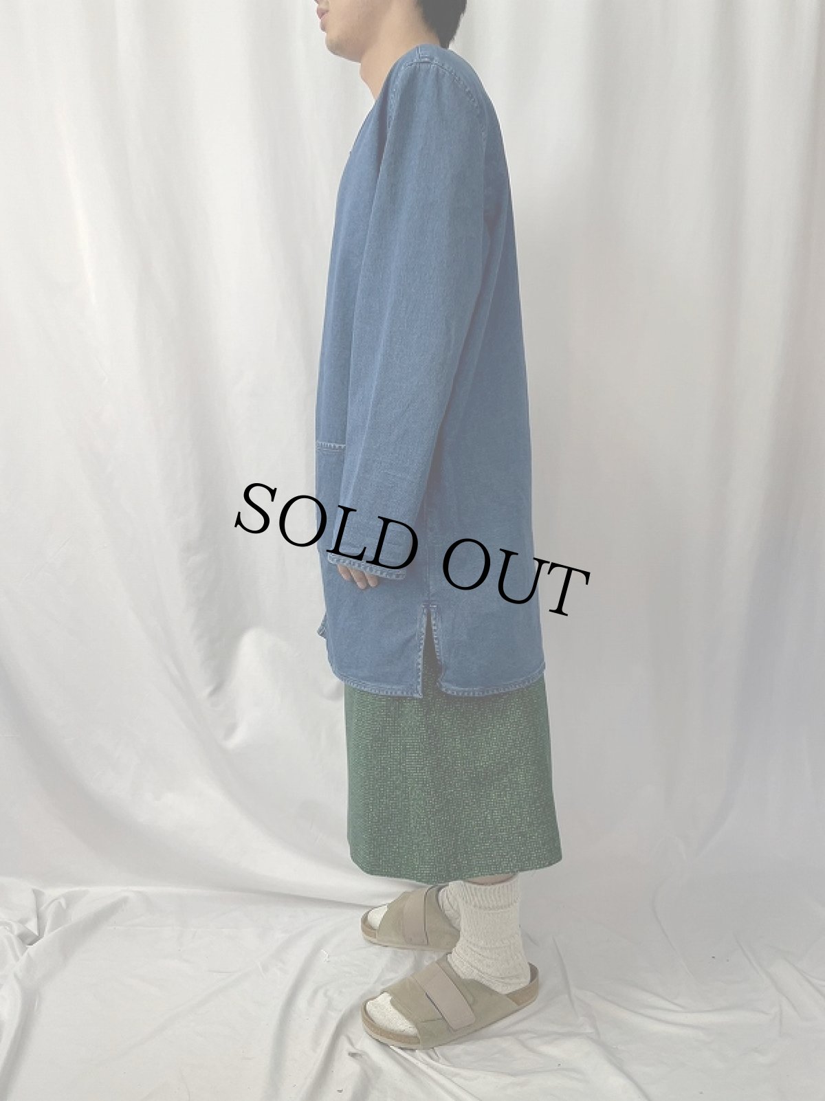 画像3: ORVIS デニムチャイナジャケット L (3)