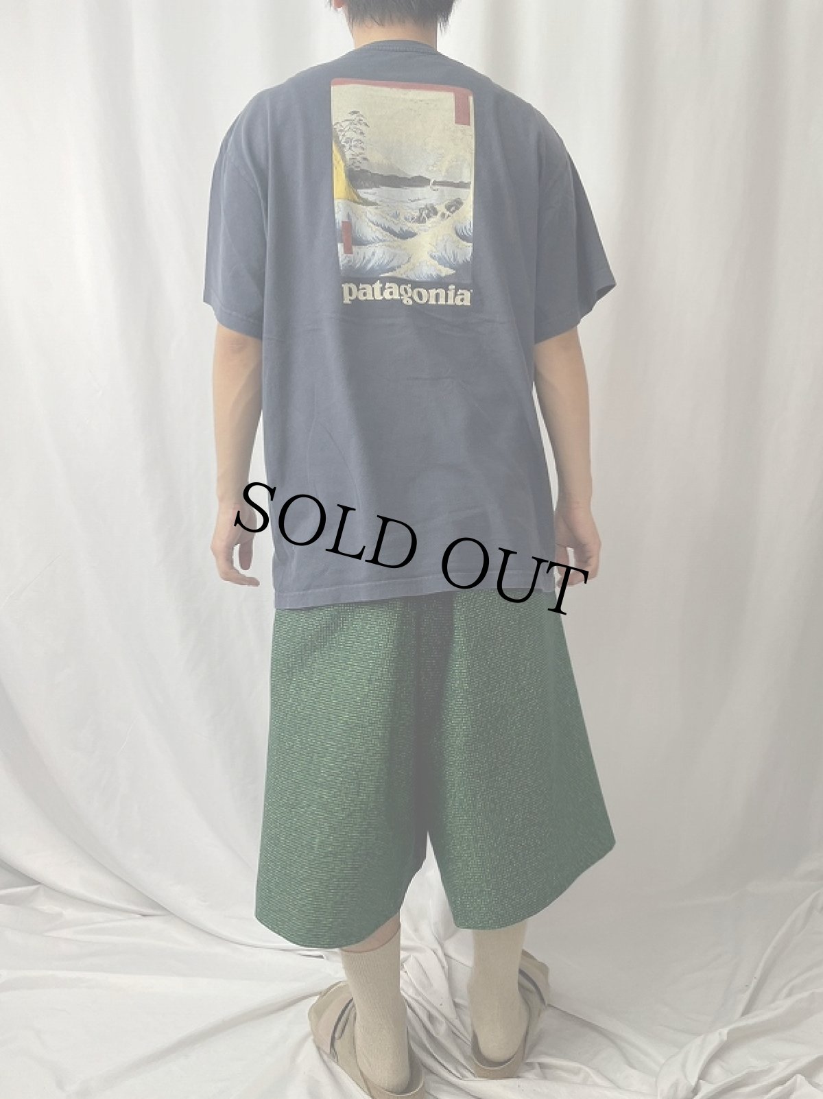 画像5: 2000's Patagonia USA製 浮世絵プリントTシャツ L (5)