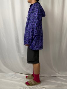 画像3: 90's〜 NIKE ロゴ刺繍 総柄 ナイロンアノラックパーカー L (3)