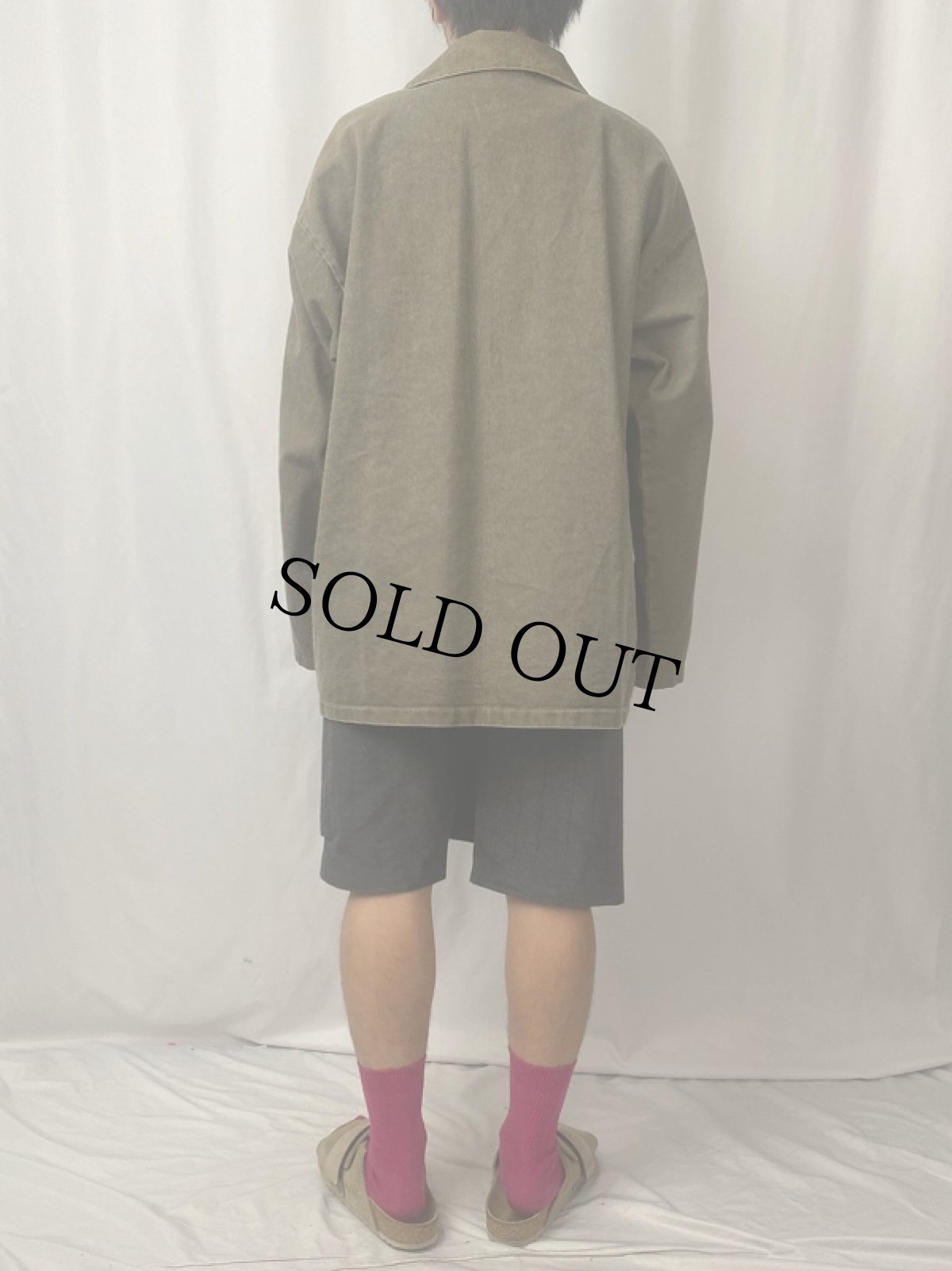 画像4: KINSALE SMOCKS カラーデニム フィッシャーマンスモック XL (4)