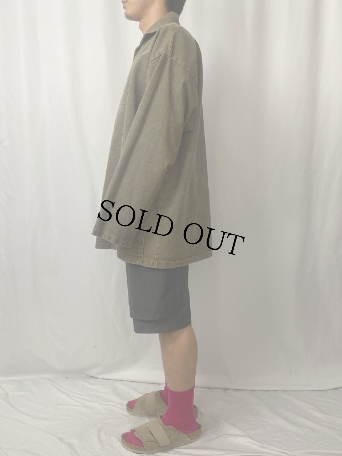 画像3: KINSALE SMOCKS カラーデニム フィッシャーマンスモック XL (3)