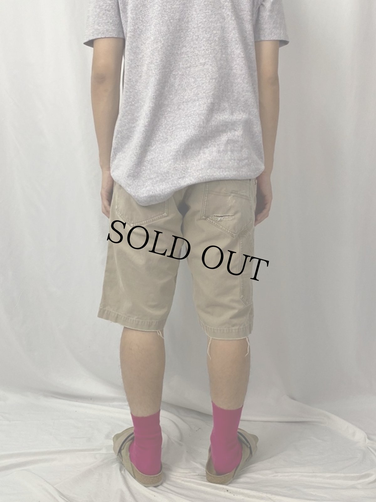 画像4: ARC'TERYX ロゴ刺繍 コットンショーツ W33 (4)