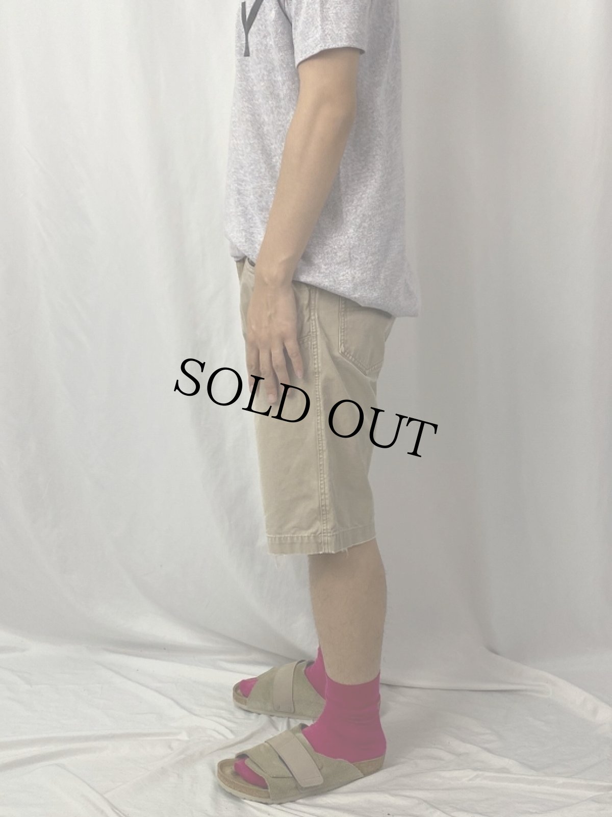 画像3: ARC'TERYX ロゴ刺繍 コットンショーツ W33 (3)