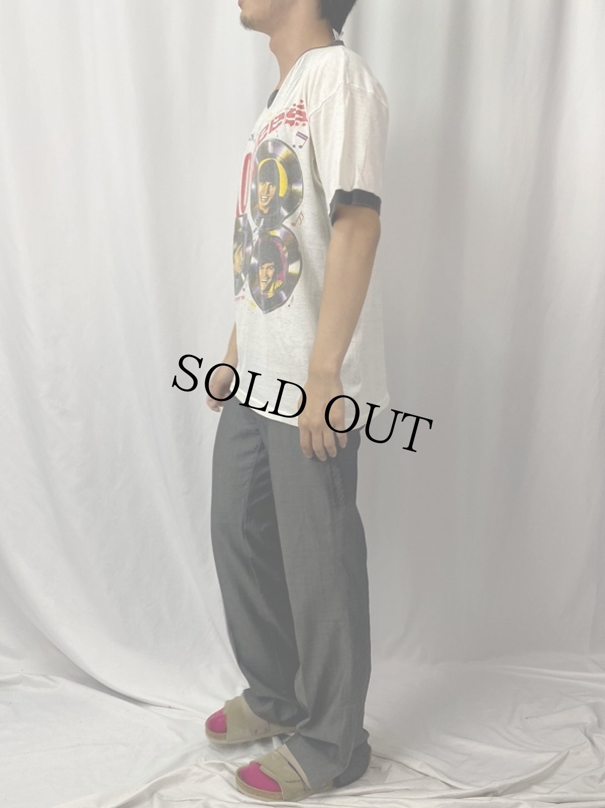 画像3: 80's MONKEES USA製 ロックバンドツアー リンガーTシャツ XL (3)