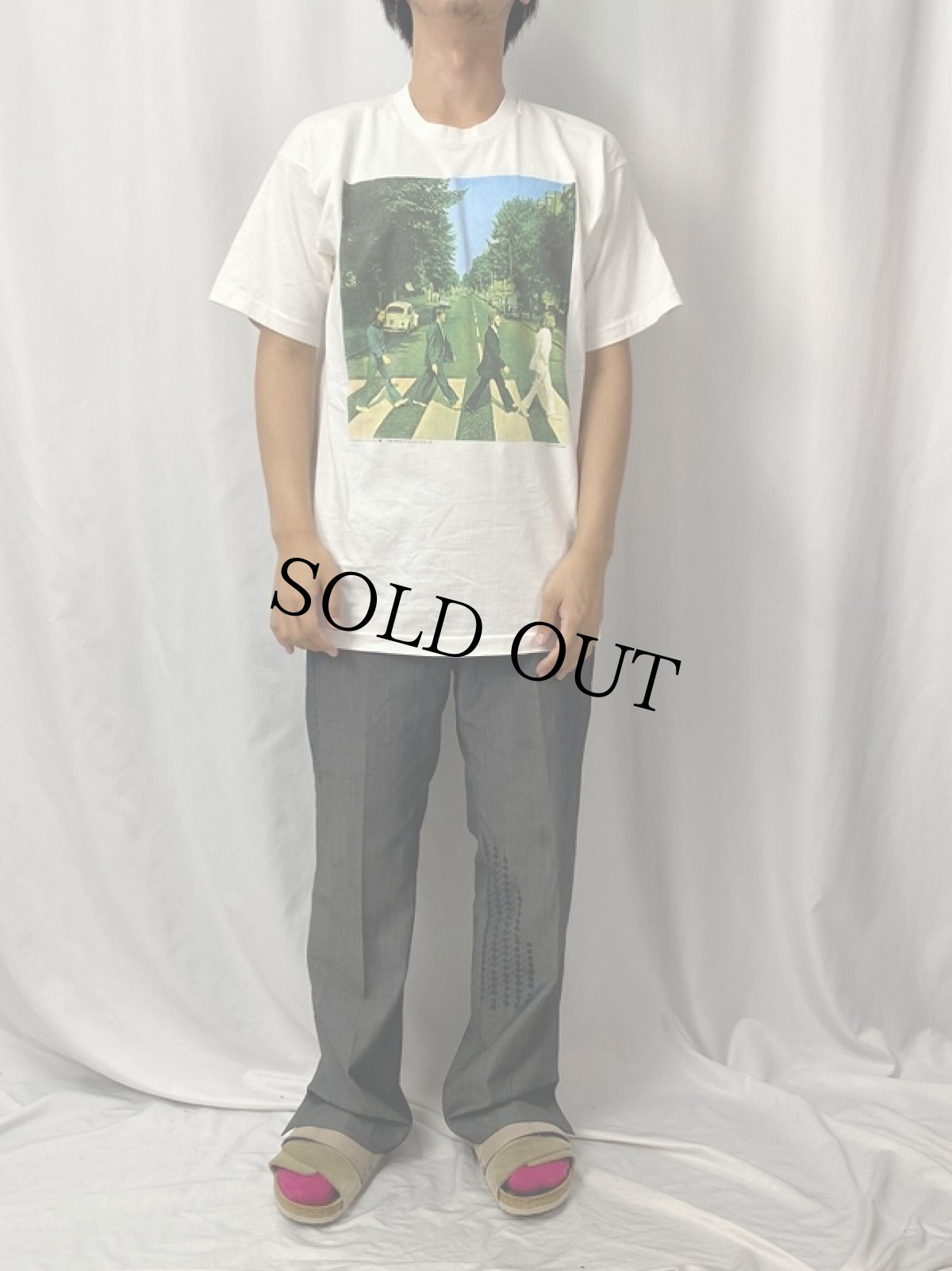 画像2: 90's THE BEATLES USA製 "ABBEY ROAD" ロックバンドアルバムTシャツ L (2)