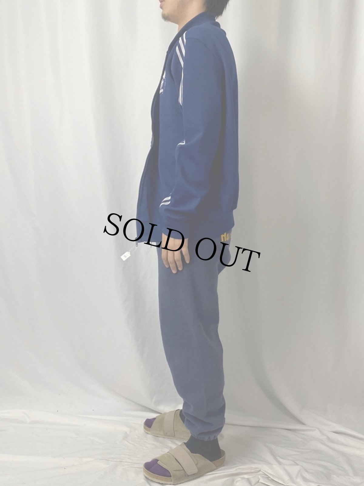 画像3: 70's adidas "CLUB adidas" フロッキープリント トラックジャケット NAVY (3)