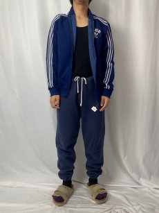 画像2: 70's adidas "CLUB adidas" フロッキープリント トラックジャケット NAVY (2)