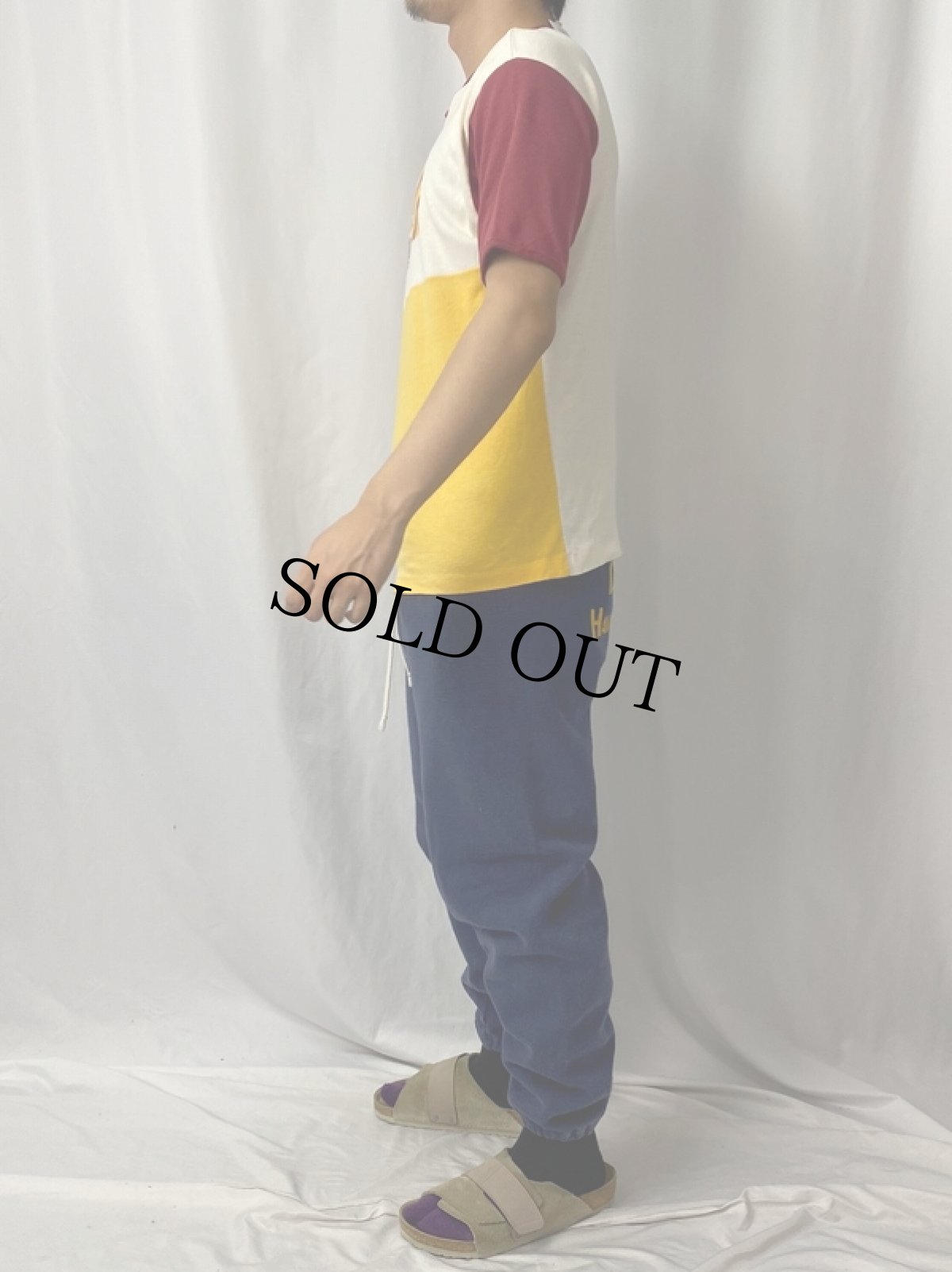 画像3: 70's Allison 自転車イラスト ３トーン切り替えTシャツ L (3)