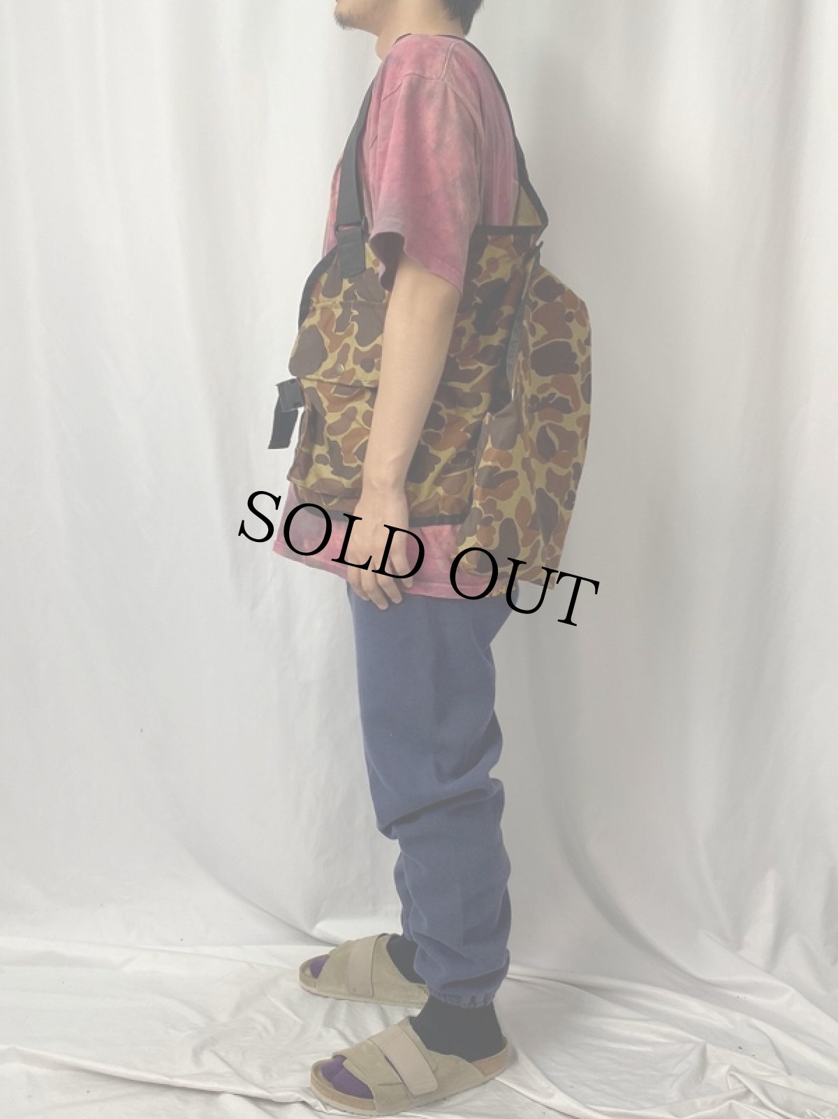 画像3: Cabela's ダックハンターカモ柄 ナイロンハンティングベスト M (3)