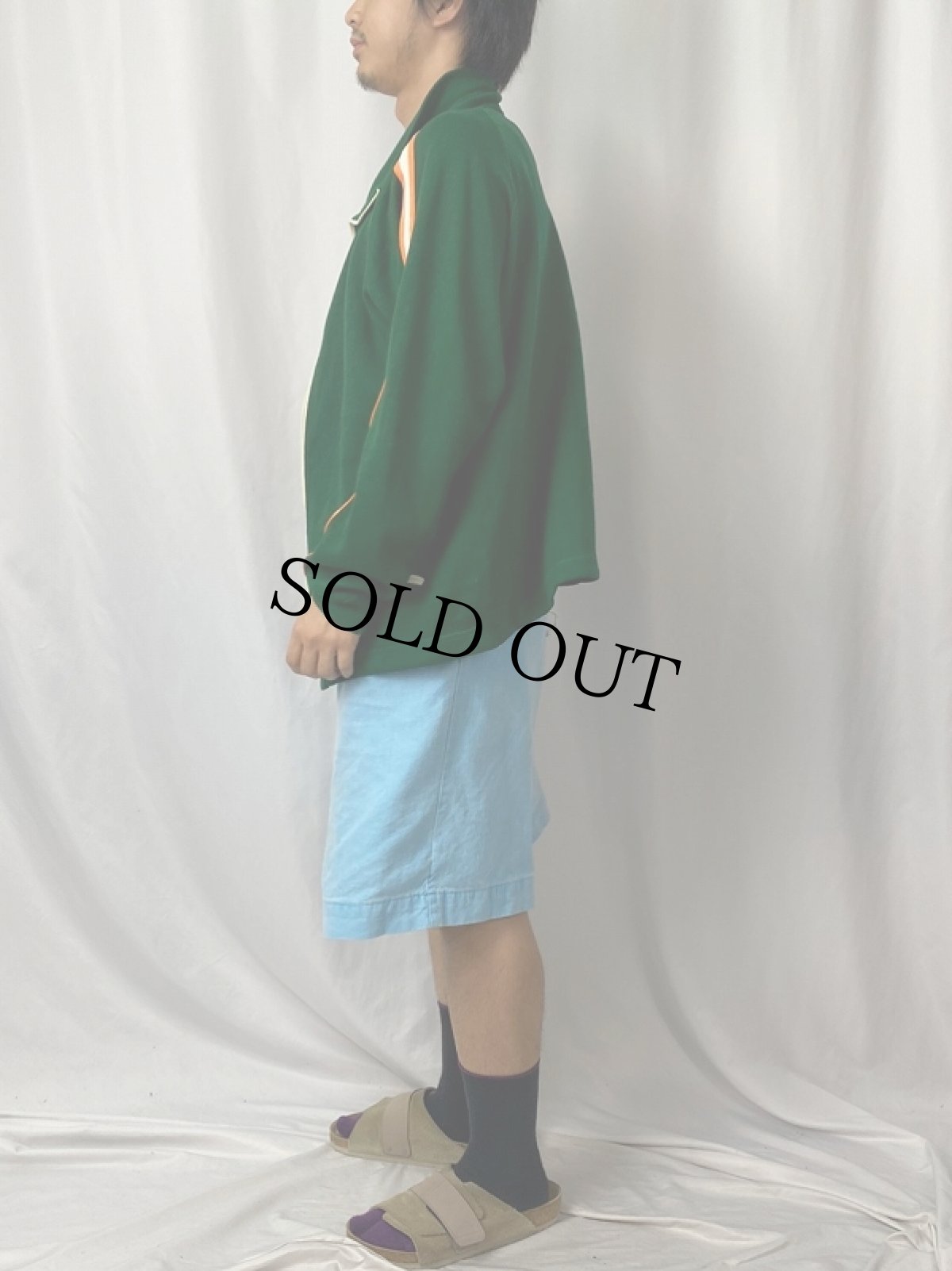 画像3: 70's〜 ラインデザイン ハイネック ニットジップジャケット (3)