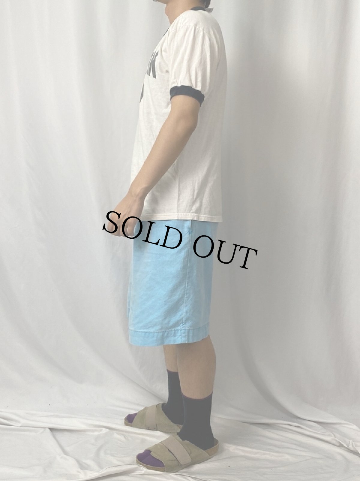 画像3: 90's〜 USA製 "NEW YORK CITY" プリントリンガーTシャツ L (3)