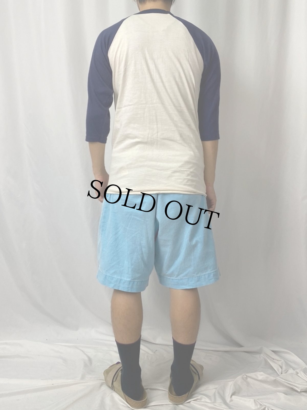 画像4: 70〜80's "NEW LIFE ISLAND" プリントラグランTシャツ L (4)