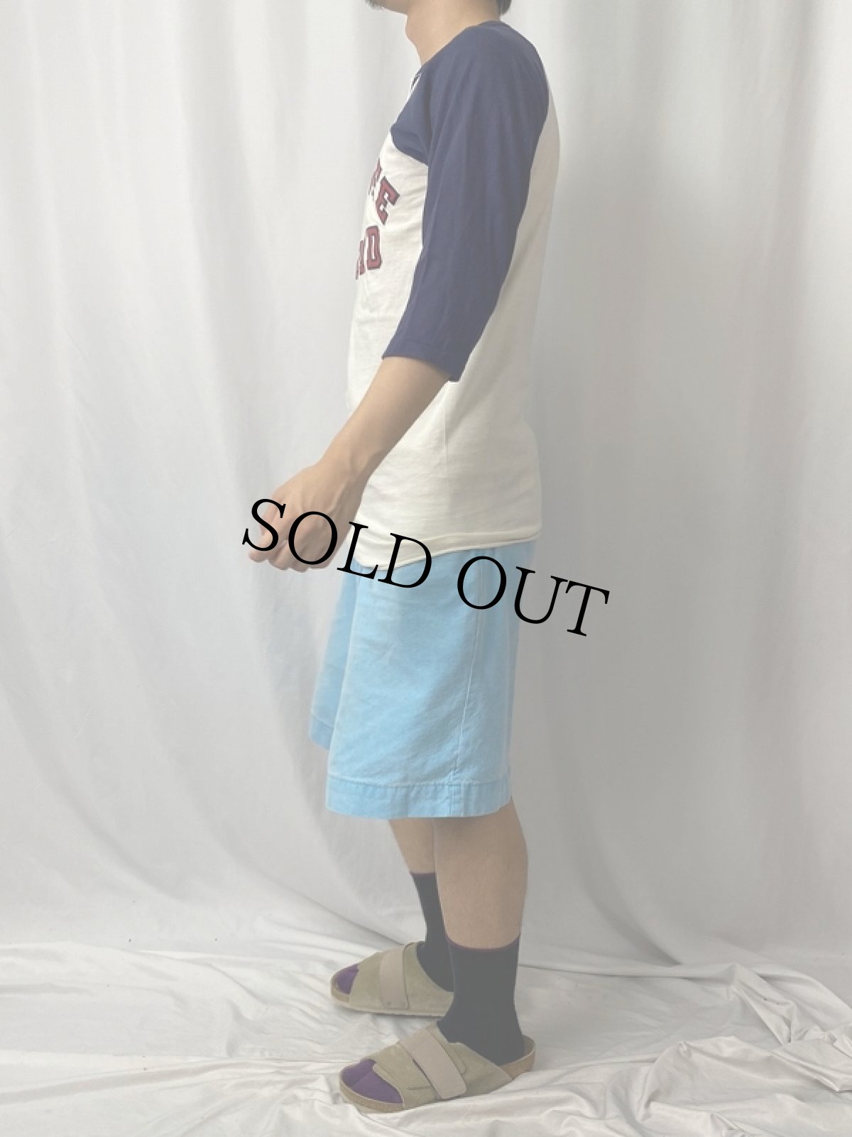 画像3: 70〜80's "NEW LIFE ISLAND" プリントラグランTシャツ L (3)