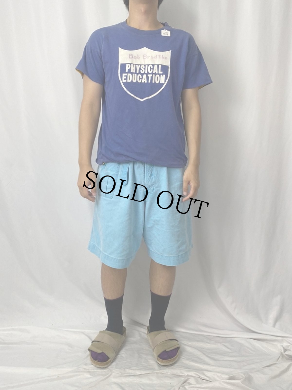 画像2: 70〜80's "PHYSICAL EDUCATION" ラバープリント リバーシブルTシャツ (2)