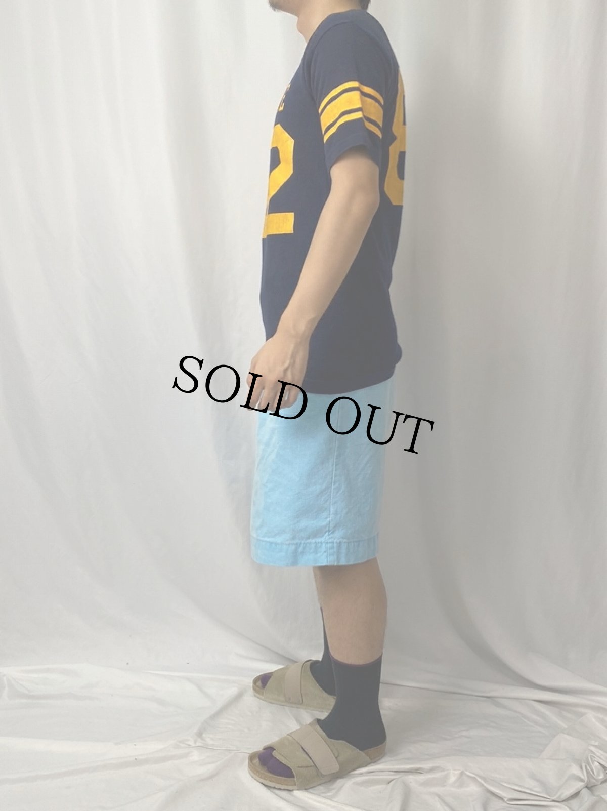 画像3: 80's Champion トリコタグ USA製 "NOTRE DAME 82" ラバープリントTシャツ NAVY L (3)