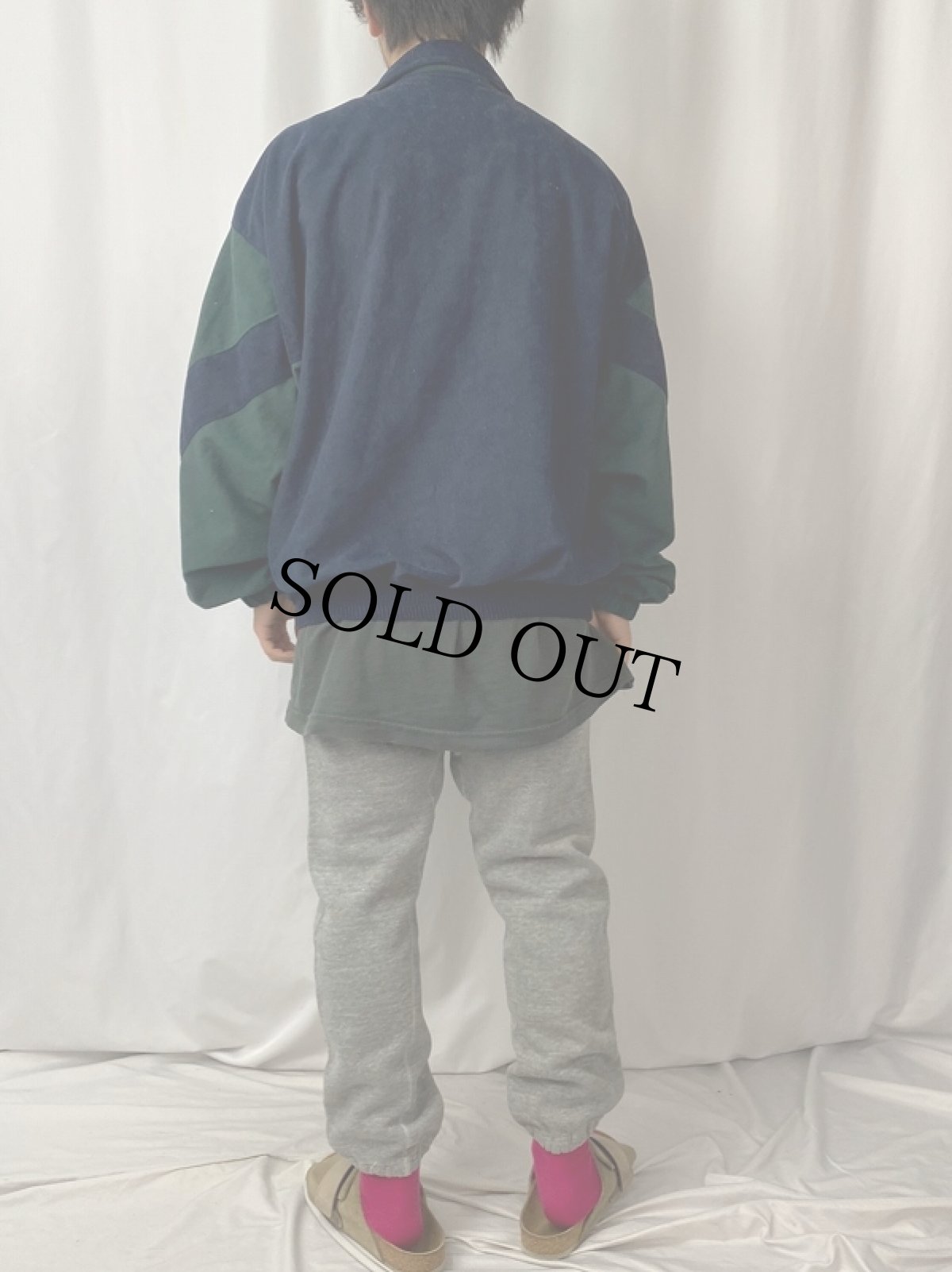 画像4: 70〜80's 切り替えデザイン ベロアジップジャージ SIZE5 (4)