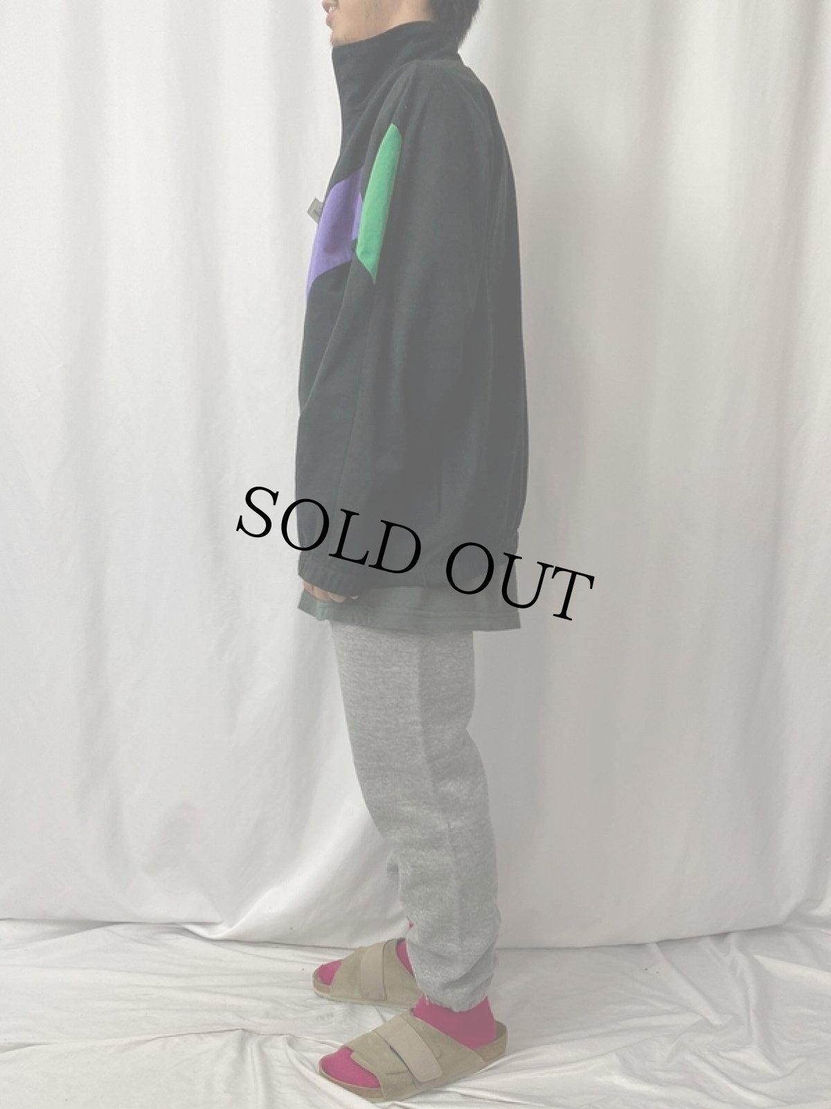 画像3: 70〜80's 切り替えデザイン ベロアジップジャージ SIZE3 (3)