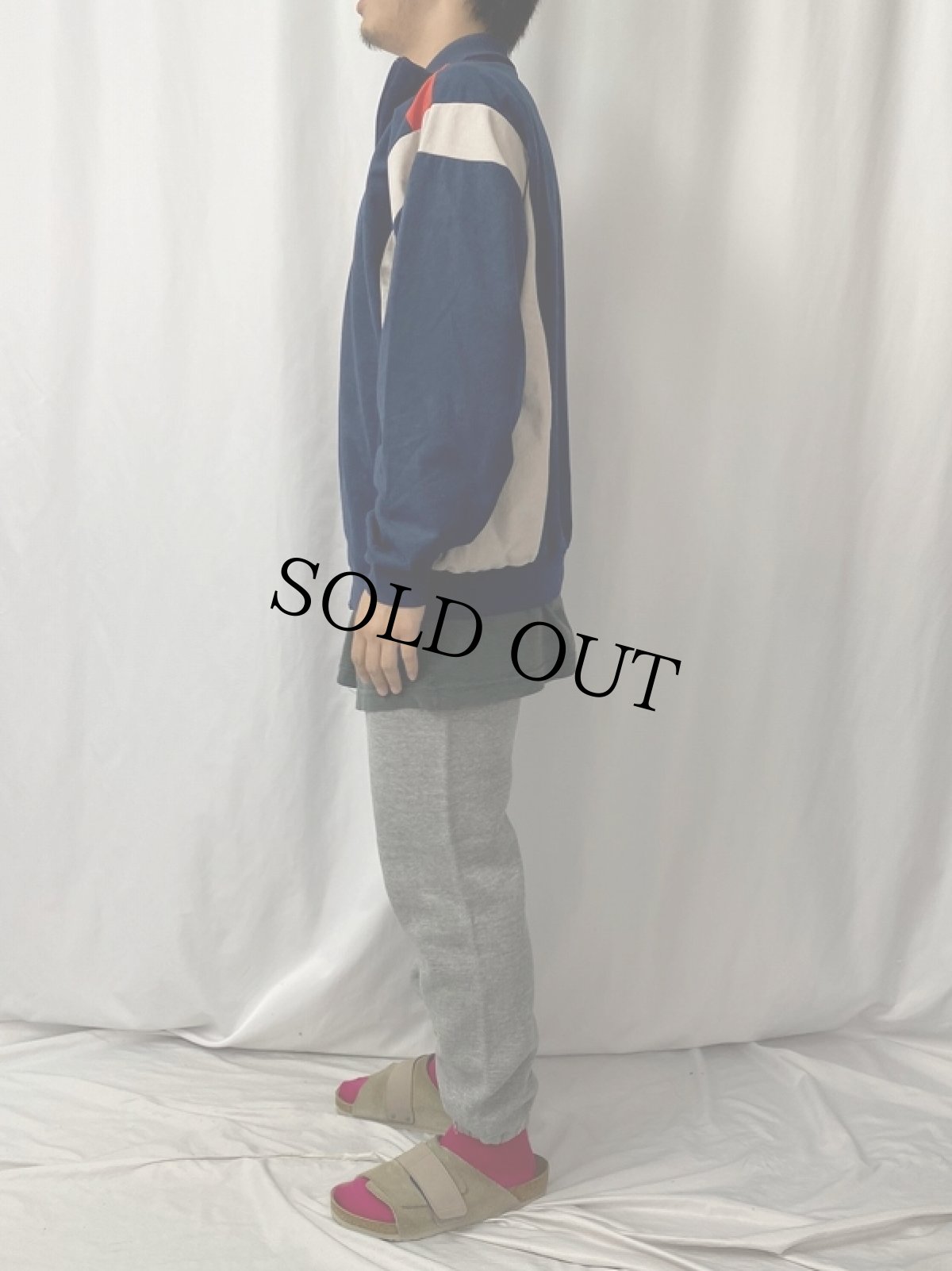 画像3: 80's TERINDA 切り替えデザイン ベロアジップジャージ (3)