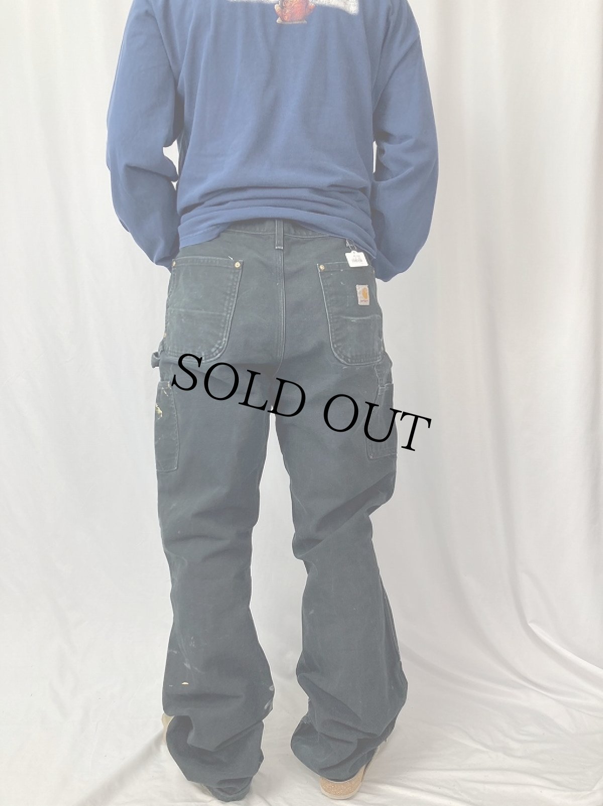 画像4: 90's Carhartt USA製 ダブルニー ダックペインターパンツ W34 (4)