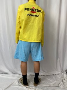 画像4: 【SALE】 80's PENNZOIL USA製 石油関連企業 パッチ付き ナイロンレーシングジャケット M (4)