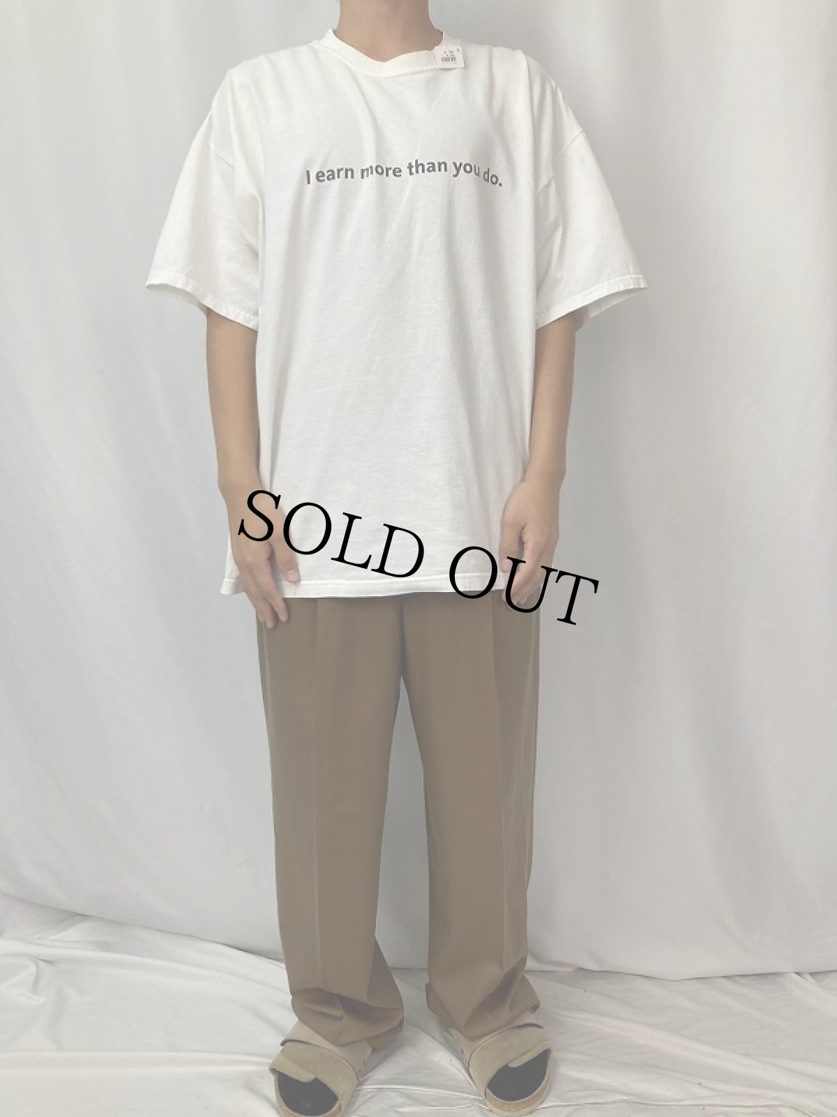 画像3: Mastercard "I earn more than you do." クレジットカードプリントTシャツ XL (3)