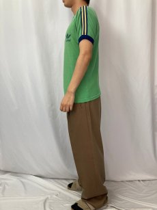 画像3: 80's adidas ロゴプリントリンガーTシャツ M (3)