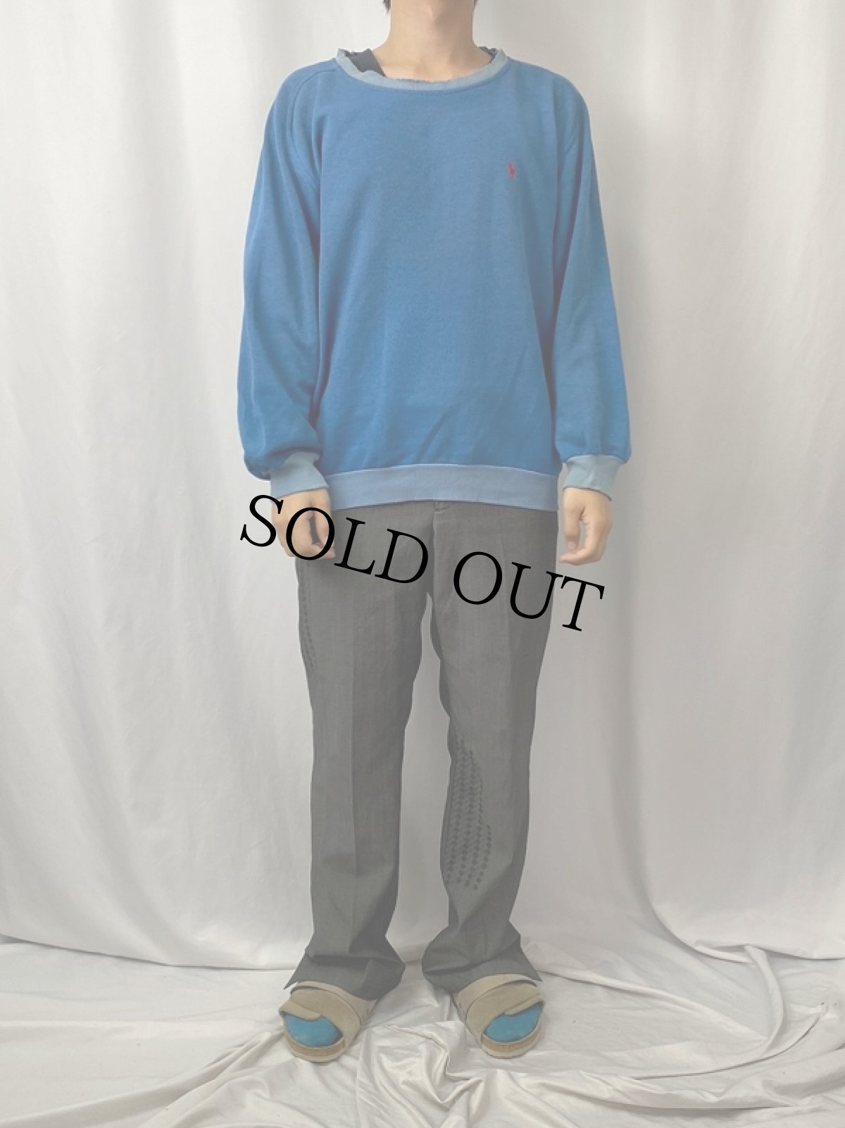画像2: 90's〜 POLO Ralh Lauren ロゴ刺繍 スウェット (2)