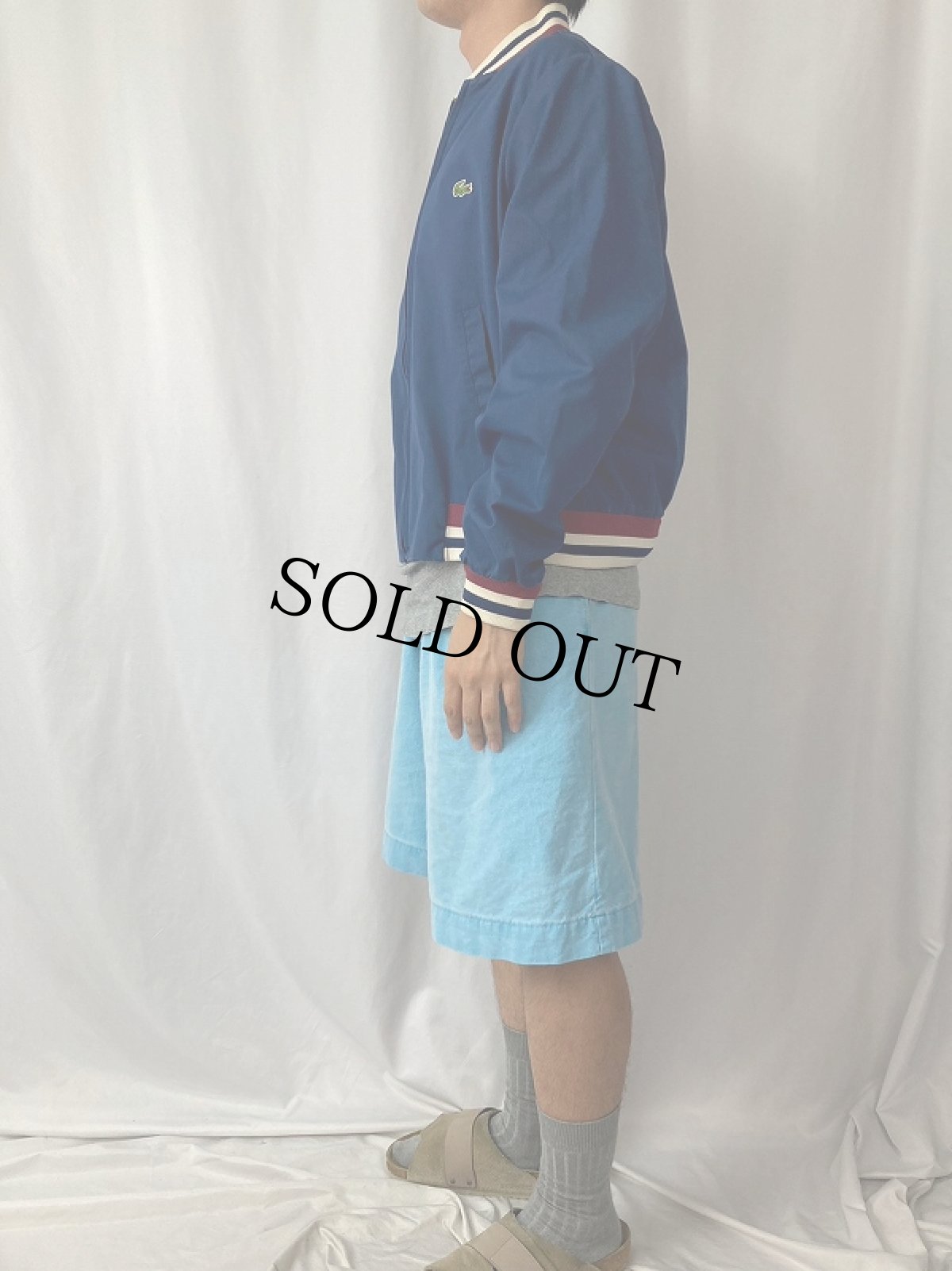 画像3: 80's IZOD LACOSTE ロゴワッペン ジップジャケット L (3)