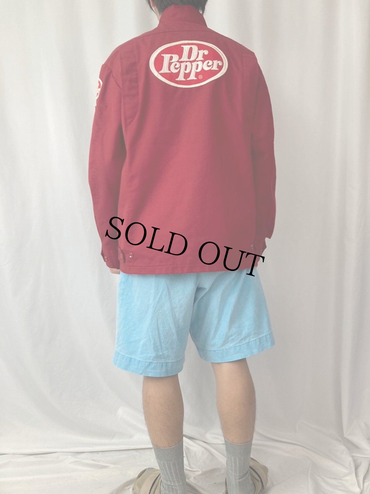 画像4: 70〜80's RIVERSIDE USA製 "Dr Pepper" 炭酸飲料メーカー ワークジャケット L (4)