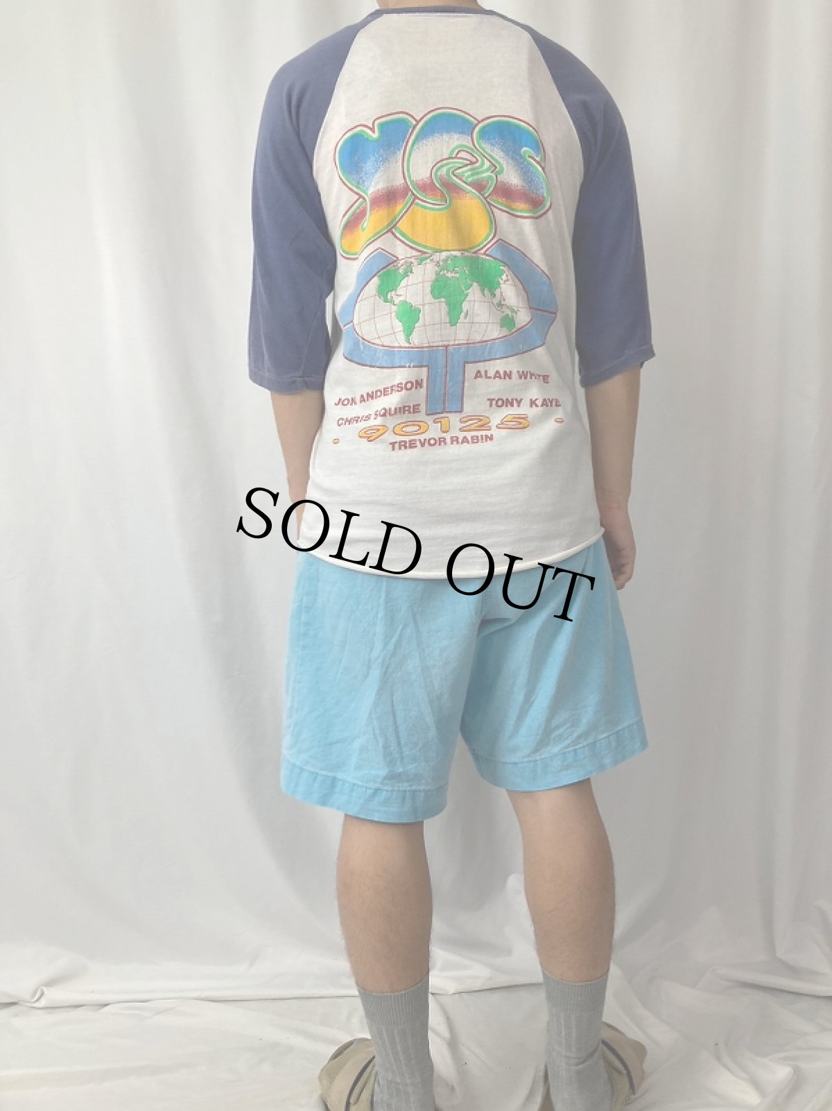 画像4: 80's YES "REUNION TOUR 84" パキ綿 ロックバンドツアーラグランTシャツ L (4)